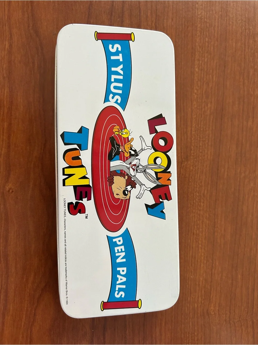Looney Tunes “Tweety” Gold/Silvertone Stylus Pen Pals Blue Ink Pen & Metal Tin
